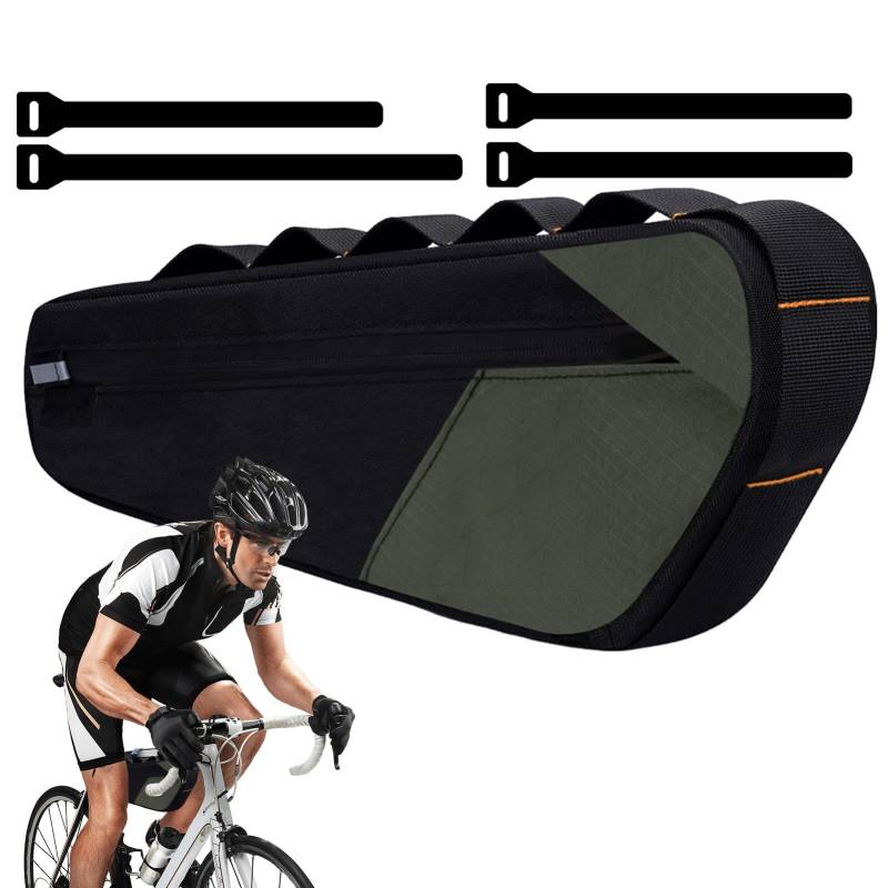 Wasserdichte Fahrradtasche | 2,5 l Top Tube Tasche für Mountain & Road | Wasserfestes Fahrradzubehör Organizer für Rahmen | Ideal für Roller & Bikes für den täglichen Gebrauch von Opvonxeh