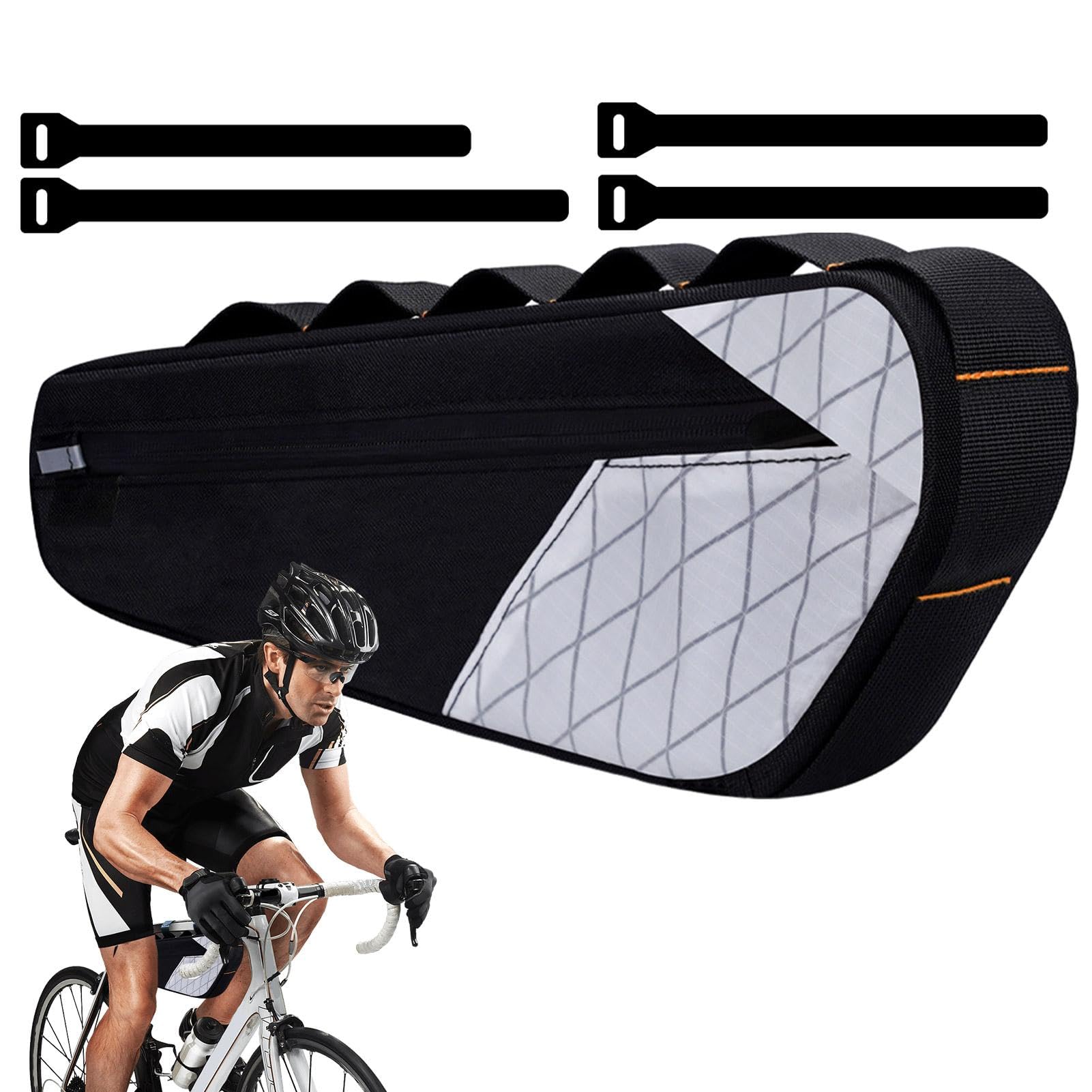 Wasserdichte Fahrradtasche | 2,5 l Top Tube Tasche für Mountain & Road | Wasserfestes Fahrradzubehör Organizer für Rahmen | Ideal für Roller & Bikes für den täglichen Gebrauch von Opvonxeh