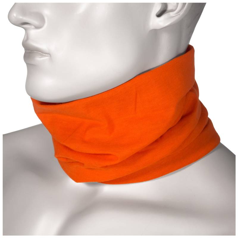 Unisex Funktionstuch Halsgamasche Nahtlos Schwarz - Multifunktionstuch Uni atmungsaktiv waschbar schnelltrocknend - Mikrofaser Schlauchschal Bandana Schal Stirnband Halstuch Unifarben (Orange) von Oramics