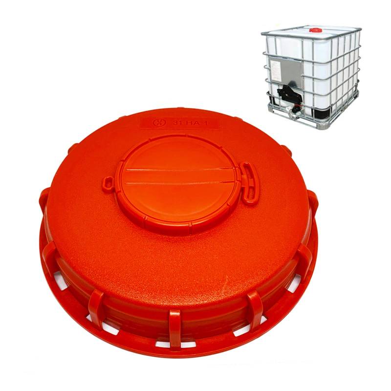 OrangeClub IBC Tank Deckel, IBC Wassertank Vented Atemschutzdeckel Deckel Cap Adapter Kunststoff Rot（163mm） von OrangeClub
