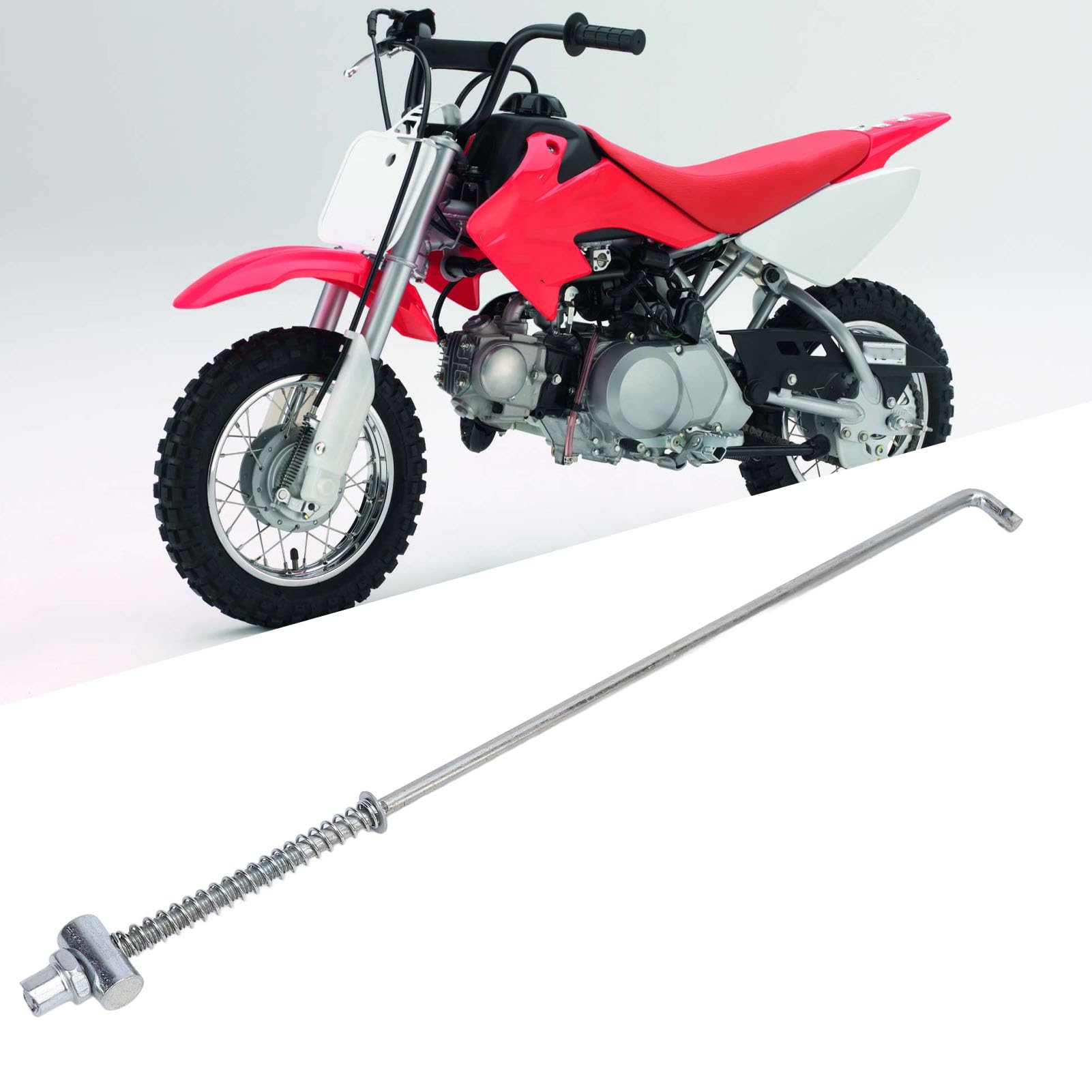 14 Zoll Hintere Trommelbremsrute, Hohe Härte Aluminiumlegierung Stoßdichtungssicherer Motorrad Heckhebelhebel mit Feder für XR50 CRF50 Pitbike 12in 10 Zoll Rad von Oreilet