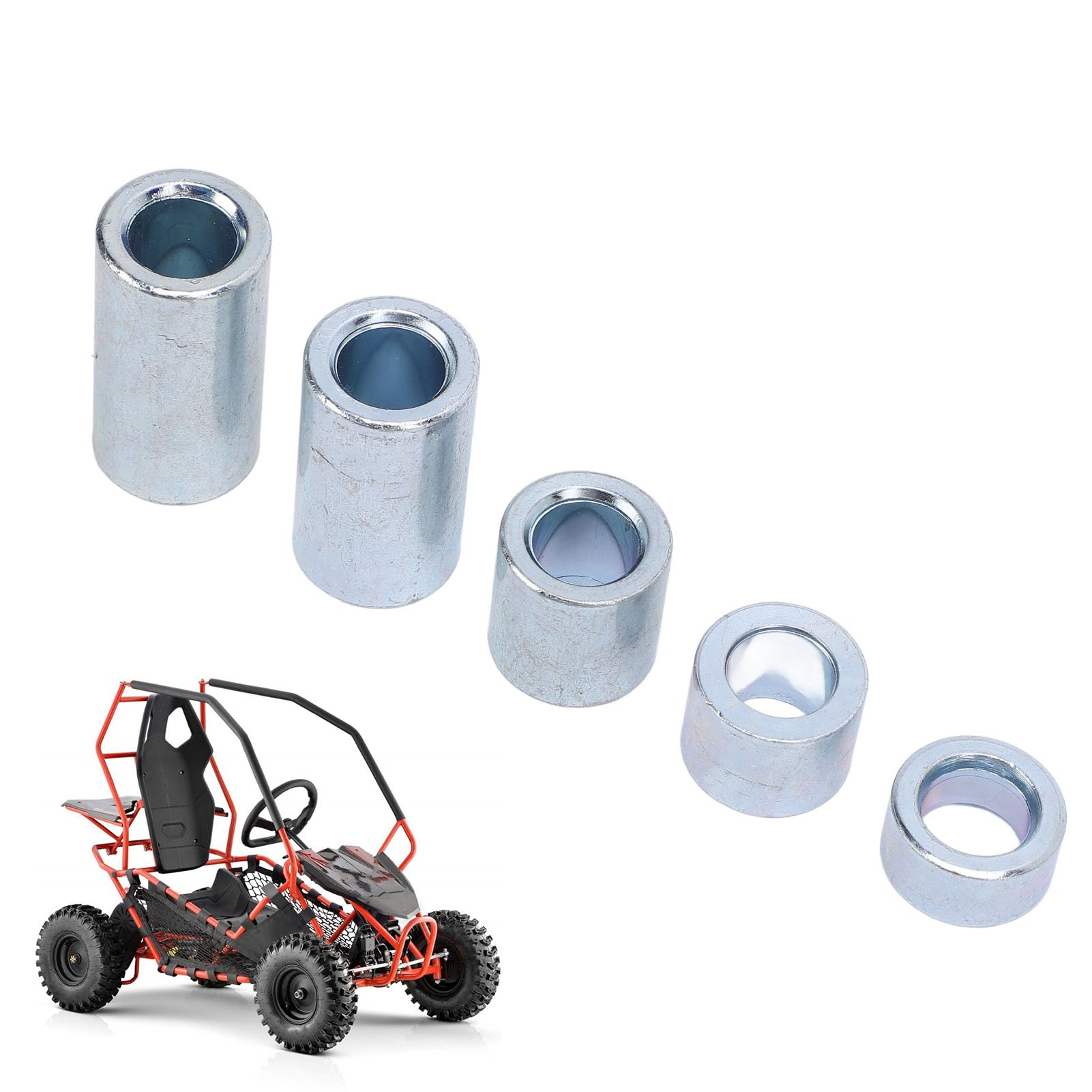 15 -Mm -Achs -Abstandshalter Set, 9 Mm 15 Mm 20 Mm 34 Mm 38 Mm Büsche, Geeignet für Pit Quad Dirt Bike ATV Offroad -Fahrzeuge Reparatur von Oreilet