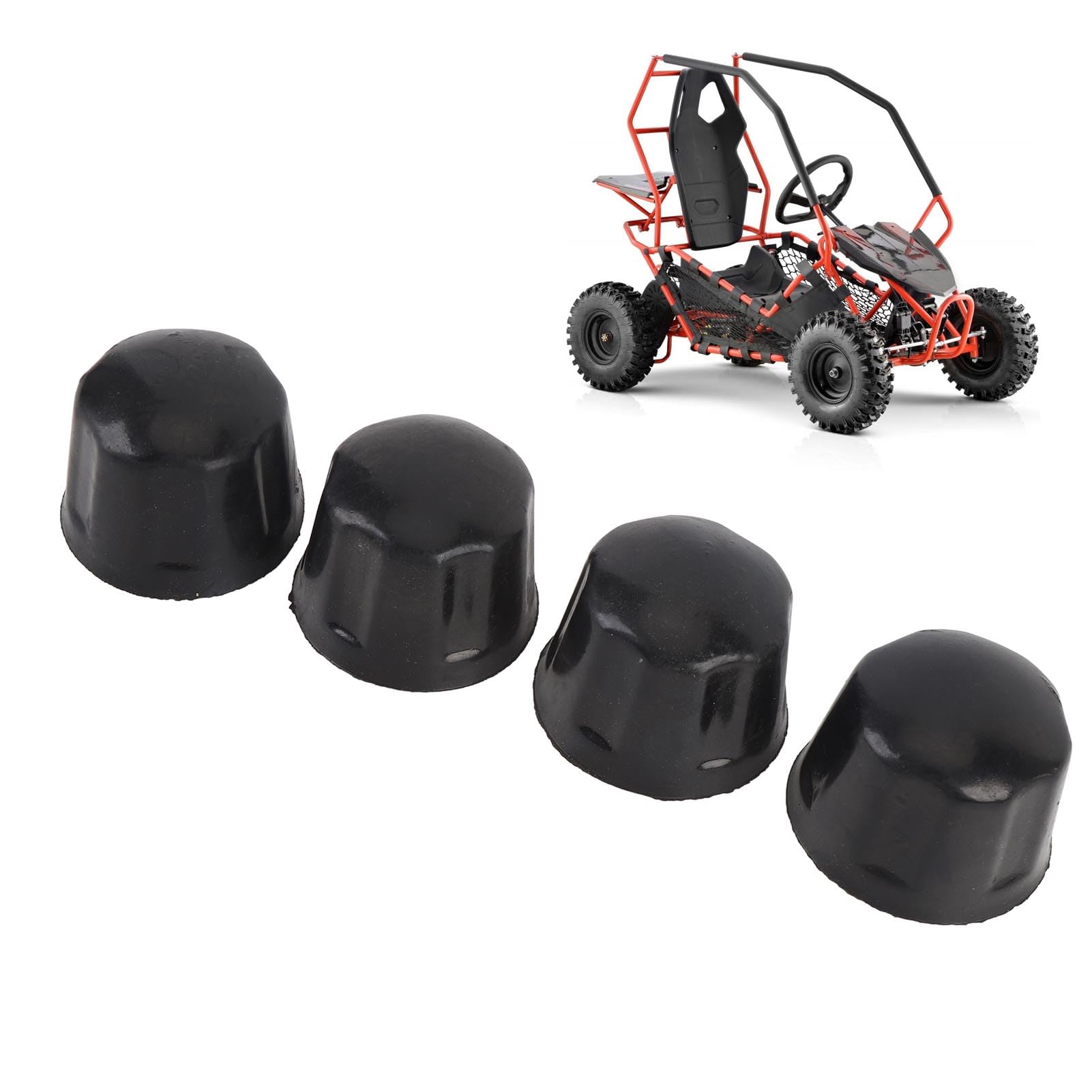 4PCS Radfelge Staubs Chutz Kappe, 42mm Wasserdicht Radfelge Staubs Chutz Abdeckset für 110 125 250 300 ATV Quad Go Kart von Oreilet