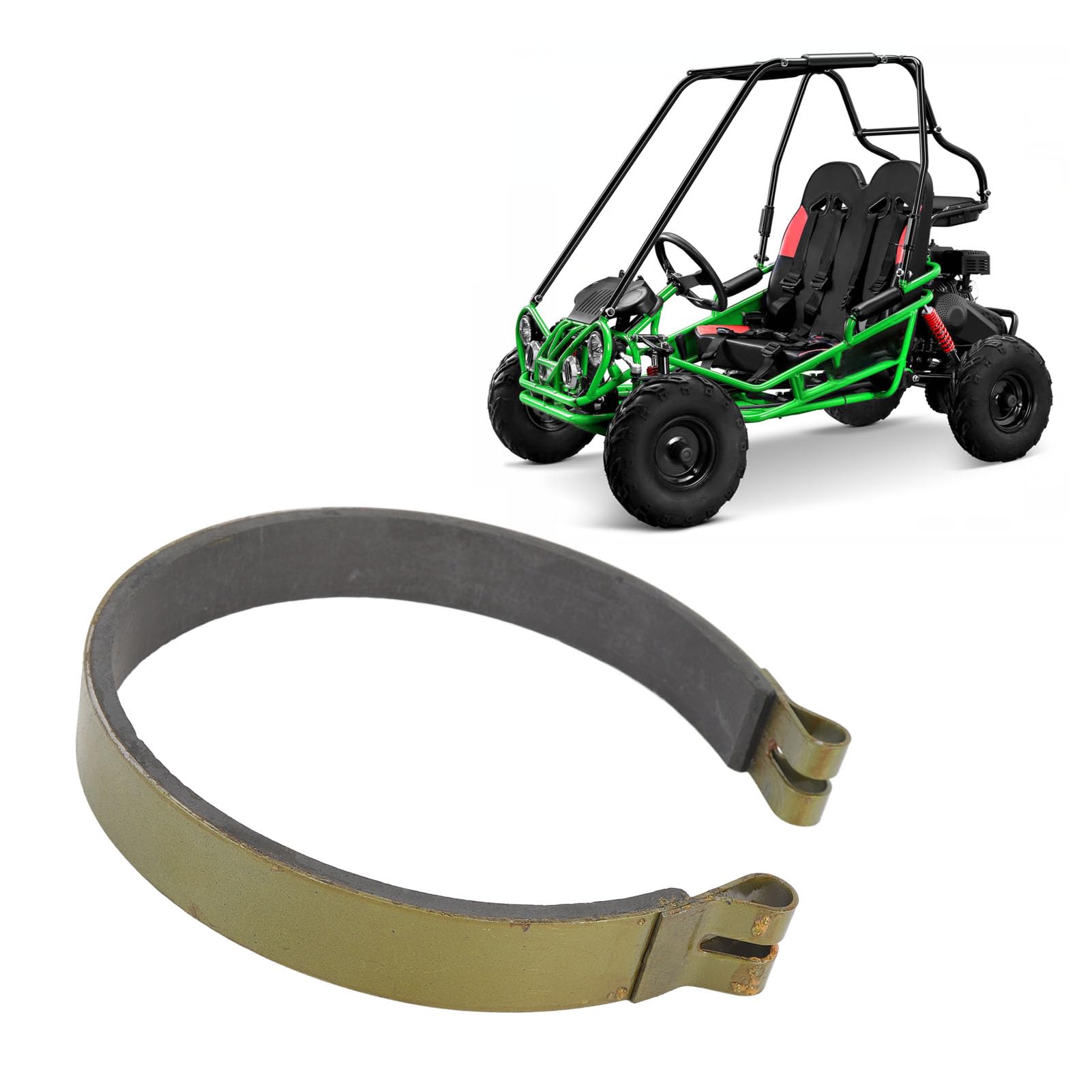 6-Zoll-Bremsband- und -stiftsatz, Bremsbandstiftsatz aus Stahllegierung, Ersatz für Gokarts, Yard Cart, Mini-Bike von Oreilet