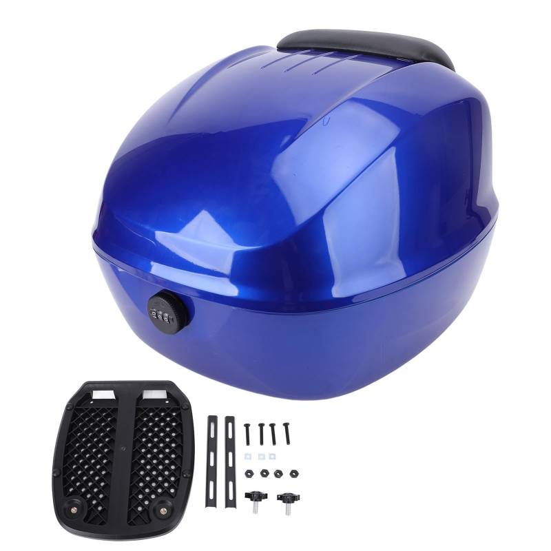 Motorrad Topcase, abschließbare Motorrad Heckbox, Motorrad Kofferraum Gepäckkoffer Motorrad Aufbewahrungskoffer Topbox für Helmgepäck (BLUE) von Oreilet