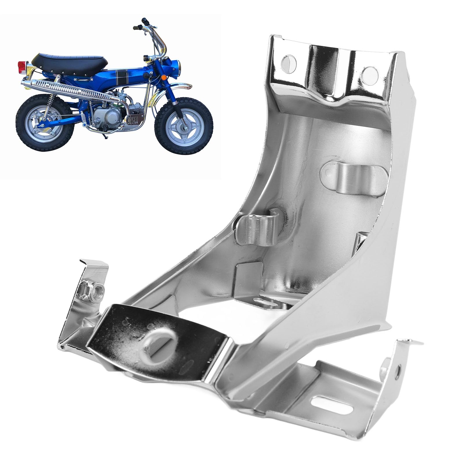 Oreilet Motorrad Rückhalterung, Stahllegierung Verchromt Hinteren Rückdenleuchtstoffhalter, Motorrad Rücklicht Montage Halterung für CT70 K0 1969 1970 1971 von Oreilet