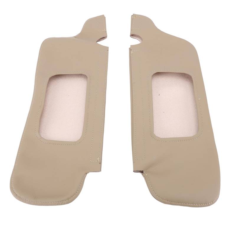 Sun Visor Protector Cover, 2pcs Stilvoller Kratzerdesteller Sonnenschutz Austausch, PU Leder Sun Visor Schutzabdeckung für Mustang 1994-2004 (Beige) von Oreilet