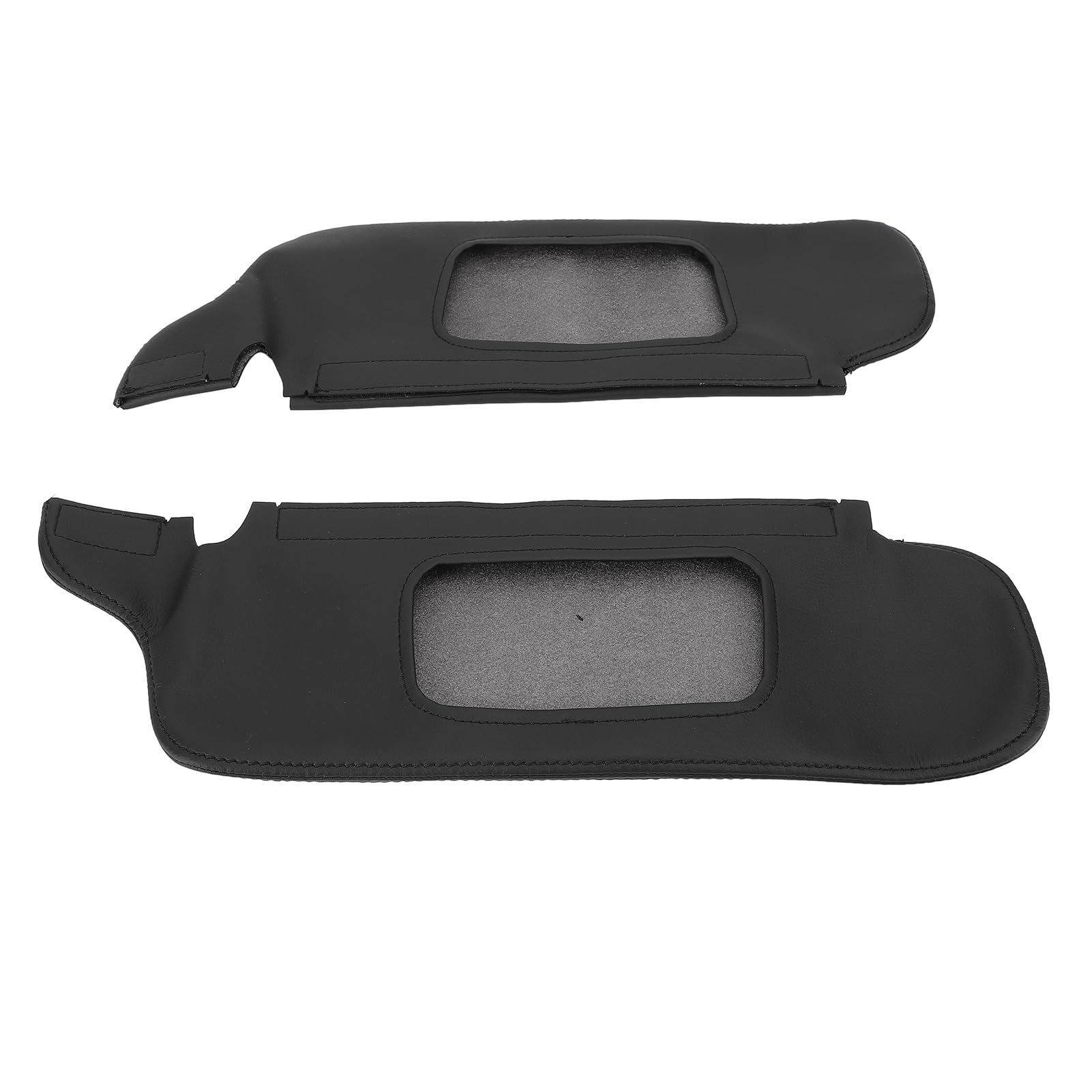 Sun Visor Protector Cover, 2pcs Stilvoller Kratzerdesteller Sonnenschutz Austausch, PU Leder Sun Visor Schutzabdeckung für Mustang 1994-2004 (Black) von Oreilet