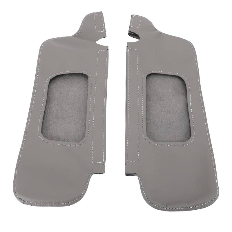 Sun Visor Protector Cover, 2pcs Stilvoller Kratzerdesteller Sonnenschutz Austausch, PU Leder Sun Visor Schutzabdeckung für Mustang 1994-2004 (Grey) von Oreilet