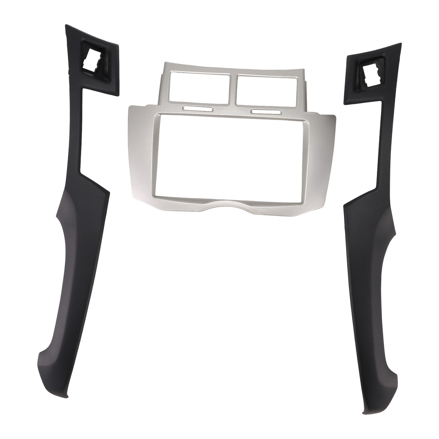 Orolotay 2 Din Auto Radio Stereo Frame Trim Kit des Armaturen Bretts für Yaris Vitz Platz 2005-2011 DVD Spieler Installation Lünette von Orolotay