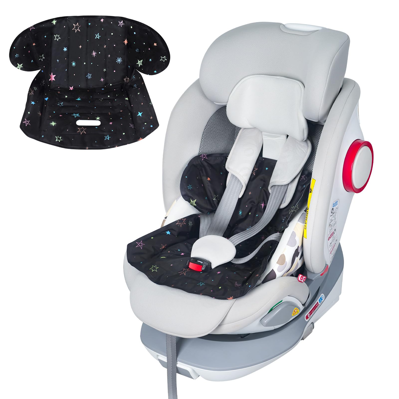 Orzbow Baby Autositz Gel-Kühlmatte,Umkehrbar Autositz Schutz Töpfchen Training Kühlmatte mit EVA, BPA-frei Gel-Kühlmatte für Baby-Autositze und Kinderwagen,Schutz vor Flüssigkeit und Schmutz,Schwarz von Orzbow