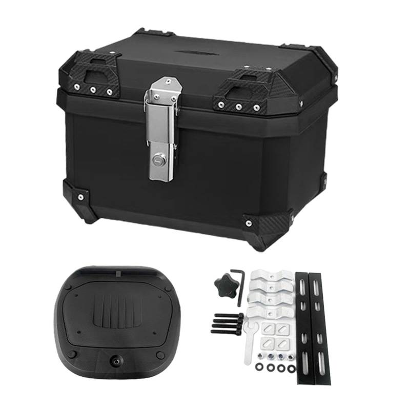 Oshhni 45 L Motorrad Top Case Motorrad Hinten Top Box Wasserdicht Reiten Zubehör, Box Und Rack von Oshhni