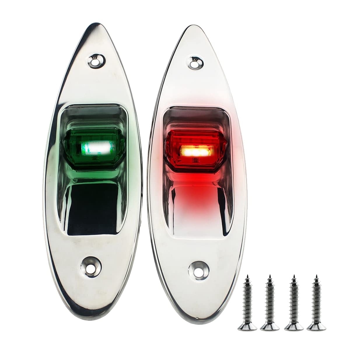 Osmond 1 Paar LED-Lichter, zweifarbige Signalleuchten, Marine-Universal-Navigationsleuchten, Navigationsleuchten, Bootszubehör von Osmond