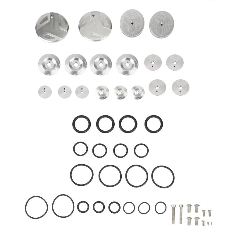 Osmond Motorrad Rahmen Loch Stopfen Kappen Abdeckungen Set für R1200GS LC R 1200GS ADV R1250GS R1200RT (Silber) von Osmond