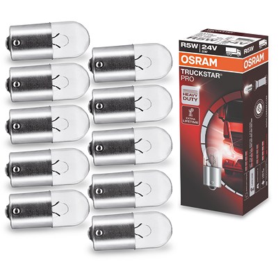 Osram 10x R5W TRUCKSTAR® PRO (Next Gen) Glühlampe [Hersteller-Nr. 5627TSP] für Iveco, Mercedes-Benz, Renault Trucks von Osram