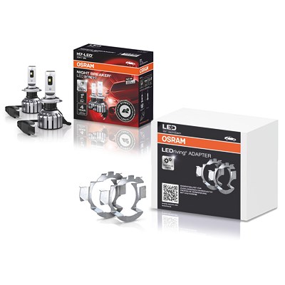 Osram 2x Glühlampe, H7 NIGHT BREAKER LED Next Gen + Adapter LEDriving 1 [Hersteller-Nr. 40349523] für VW von Osram