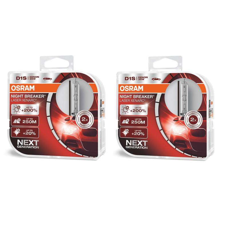 2x Osram Xenarc® Night Breaker Laser D1S, 2x Duo Box (je 2 Lampen) von Osram