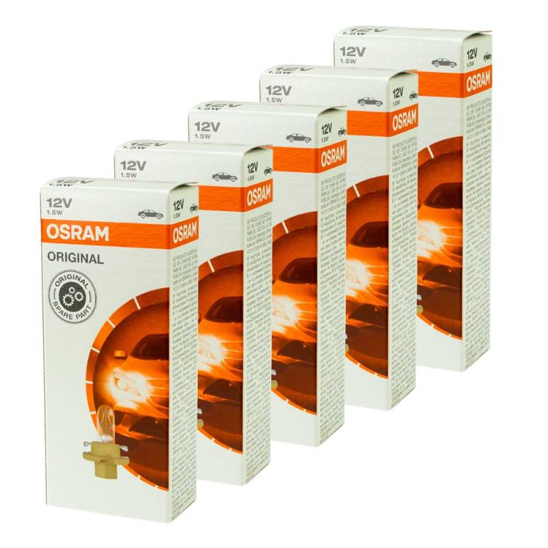 50x Osram Glühbirnen Original 12v 1,3w Bx8.4d Instrumentenbeleuchtung von Osram