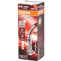 Glühlampe Halogen OSRAM H3 Night Breaker Laser 12V, 55W, 1 Stück von Osram