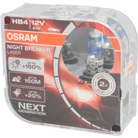 Glühlampe Halogen OSRAM HB4 Night Breaker Laser 12V/51W, 2 Stück von Osram