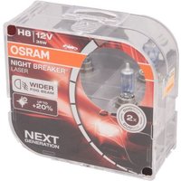 Glühlampe Halogen OSRAM H8 Night Breaker Laser 12V/35W, 2 Stück von Osram