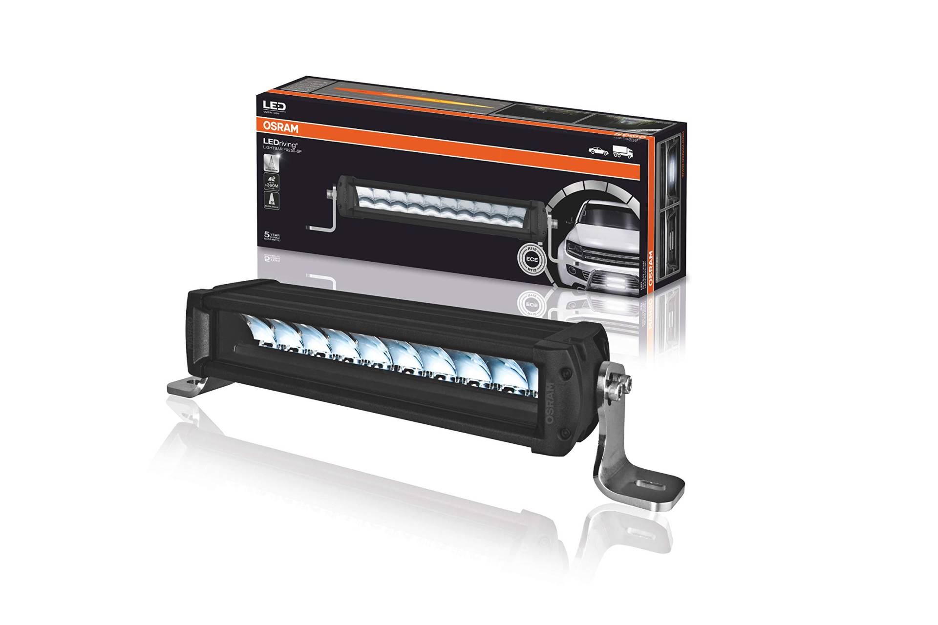 OSRAM LIGHTBAR FX250-SP, LED Zusatzscheinwerfer für Fernlicht, Spot, 2700 Lumen, Lichtstrahl bis zu 360 m, LED Arbeitsscheinwerfer, ECE Zulassung LEDDL103-SP von Osram