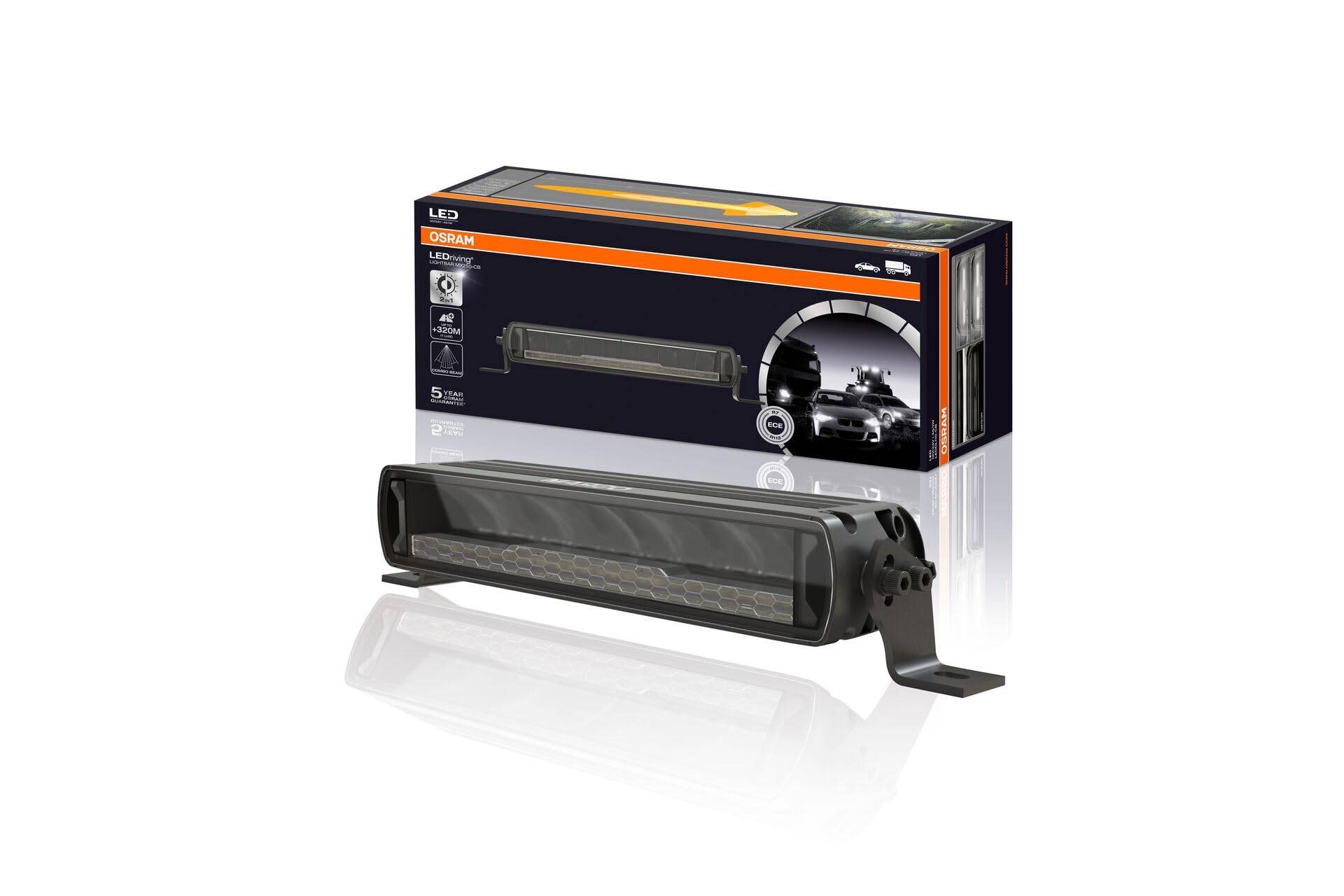 OSRAM LEDriving LIGHTBAR MX250-CB, LED Zusatzscheinwerfer für Nah- und Fernlicht, Combo, 2700 Lumen, Lichtstrahl bis zu 320 m, LED Arbeitsscheinwerfer mit Standlicht, ECE Zulassung von Osram