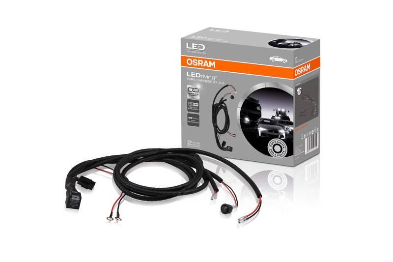 OSRAM WIRE HARNESS AX 2LS, Kabelbaum für KFZ Lichtleisten, Lichtleisten-Kabelbaumkit, Kabellsatz zur Installation von zwei Lichtquellen, Adapter für KFZ Scheinwerfer LEDDL ACC 102 von Osram