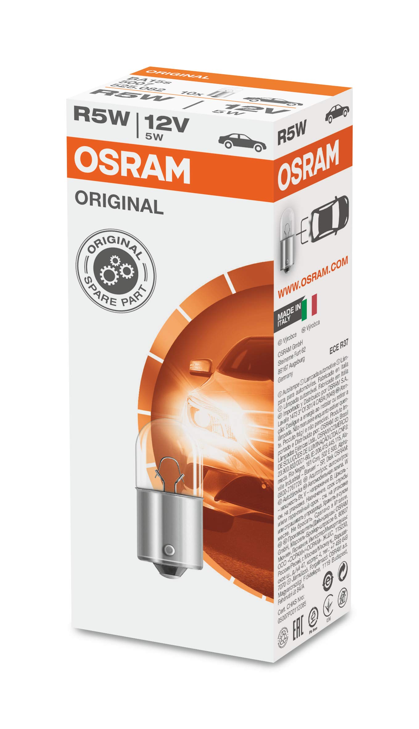 Osram 7506 ORIGINAL P21W, Blinklichtlampe, 12V, 1 Lampe von SYLVANIA