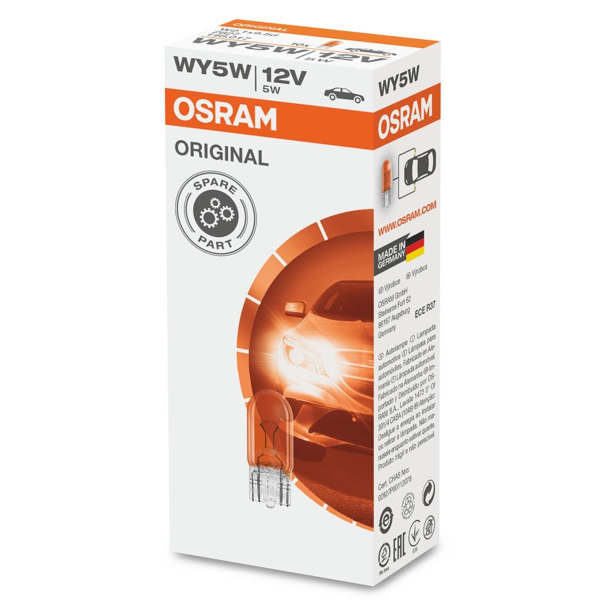 OSRAM Glühlampe, Blinkleuchte VW,MERCEDES-BENZ,AUDI 2827 von Osram