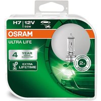 OSRAM Glühlampe, Fernscheinwerfer H7 64210ULT-HCB  VW,AUDI,MERCEDES-BENZ,Golf IV Schrägheck (1J1),Golf V Schrägheck (1K1),POLO (9N_) von Osram