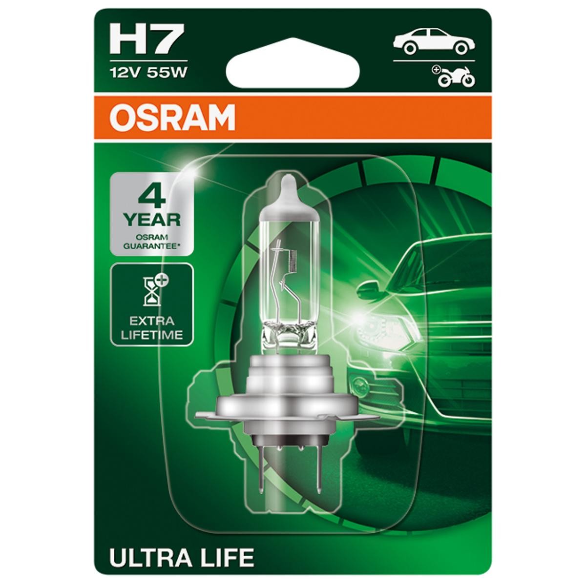 OSRAM Glühlampe, Fernscheinwerfer VW,MERCEDES-BENZ,AUDI 64210ULT-01B von Osram