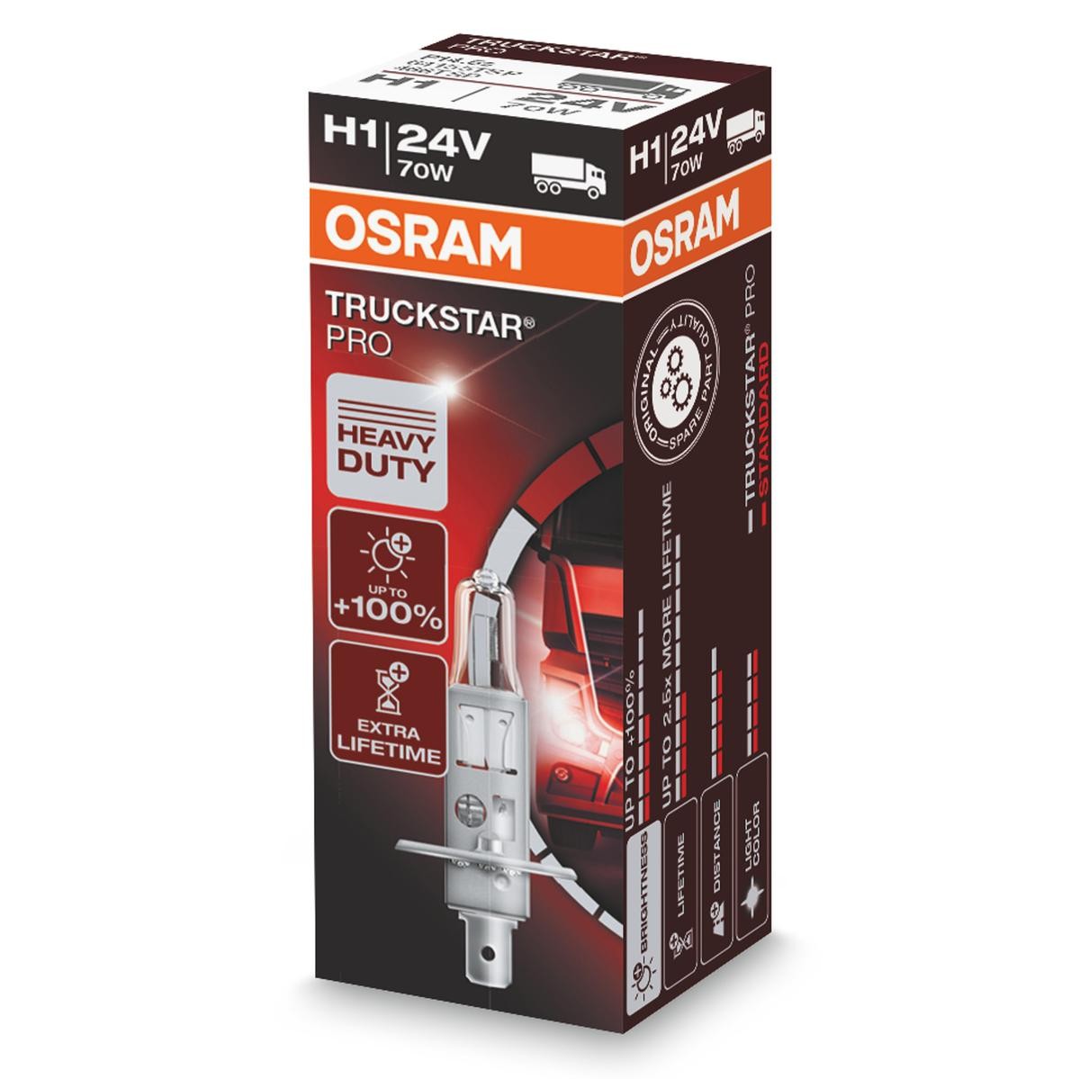 OSRAM Glühlampe, Fernscheinwerfer MERCEDES-BENZ,FORD,VOLVO 64155TSP von Osram