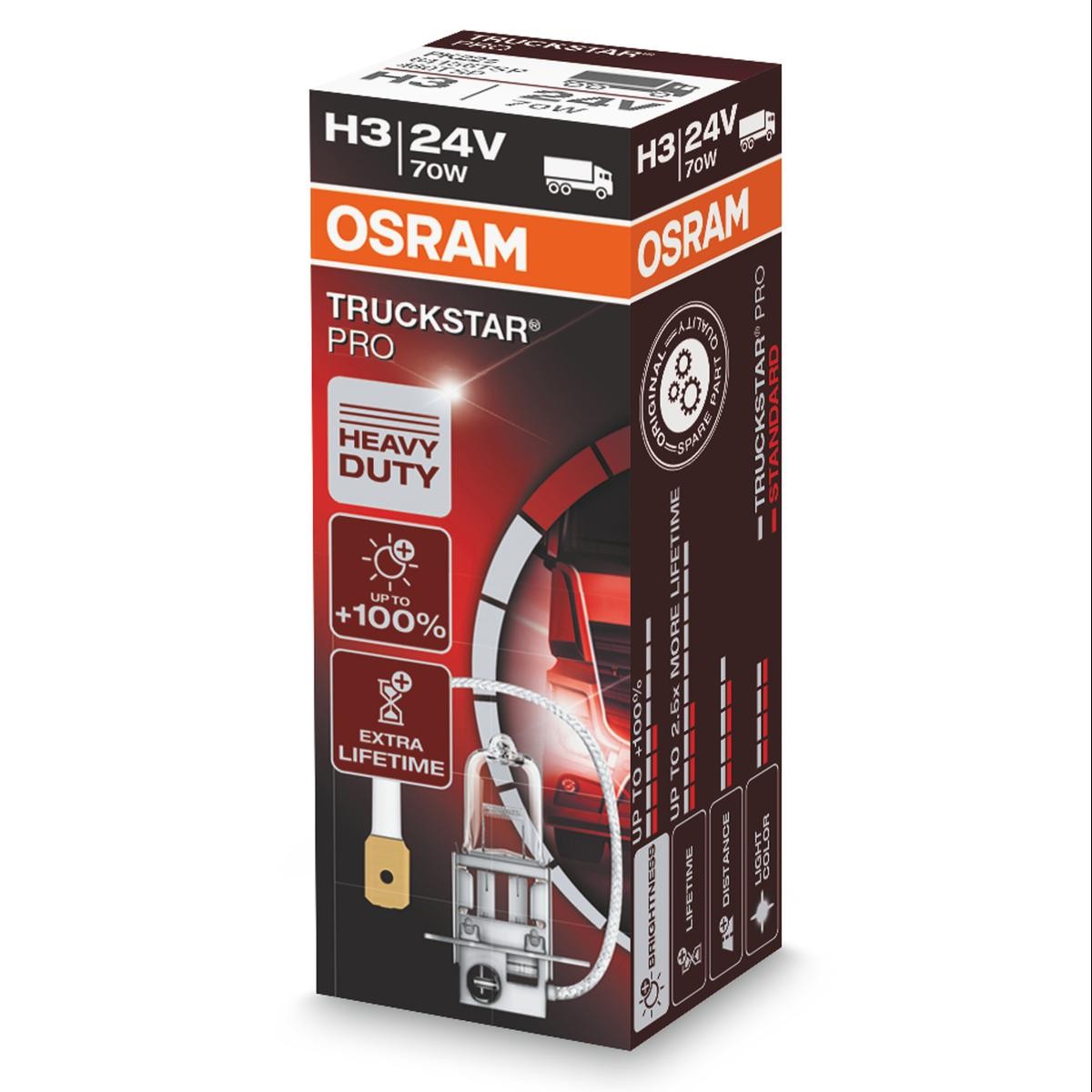 OSRAM Glühlampe, Fernscheinwerfer MERCEDES-BENZ,VOLVO,IVECO 64156TSP von Osram