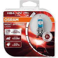 OSRAM Glühlampe, Fernscheinwerfer NIGHT BREAKER® LASER HB4 9006NL-HCB  VW,MERCEDES-BENZ,OPEL,Golf V Schrägheck (1K1),TOURAN (1T1, 1T2),GOLF VI (5K1) von Osram