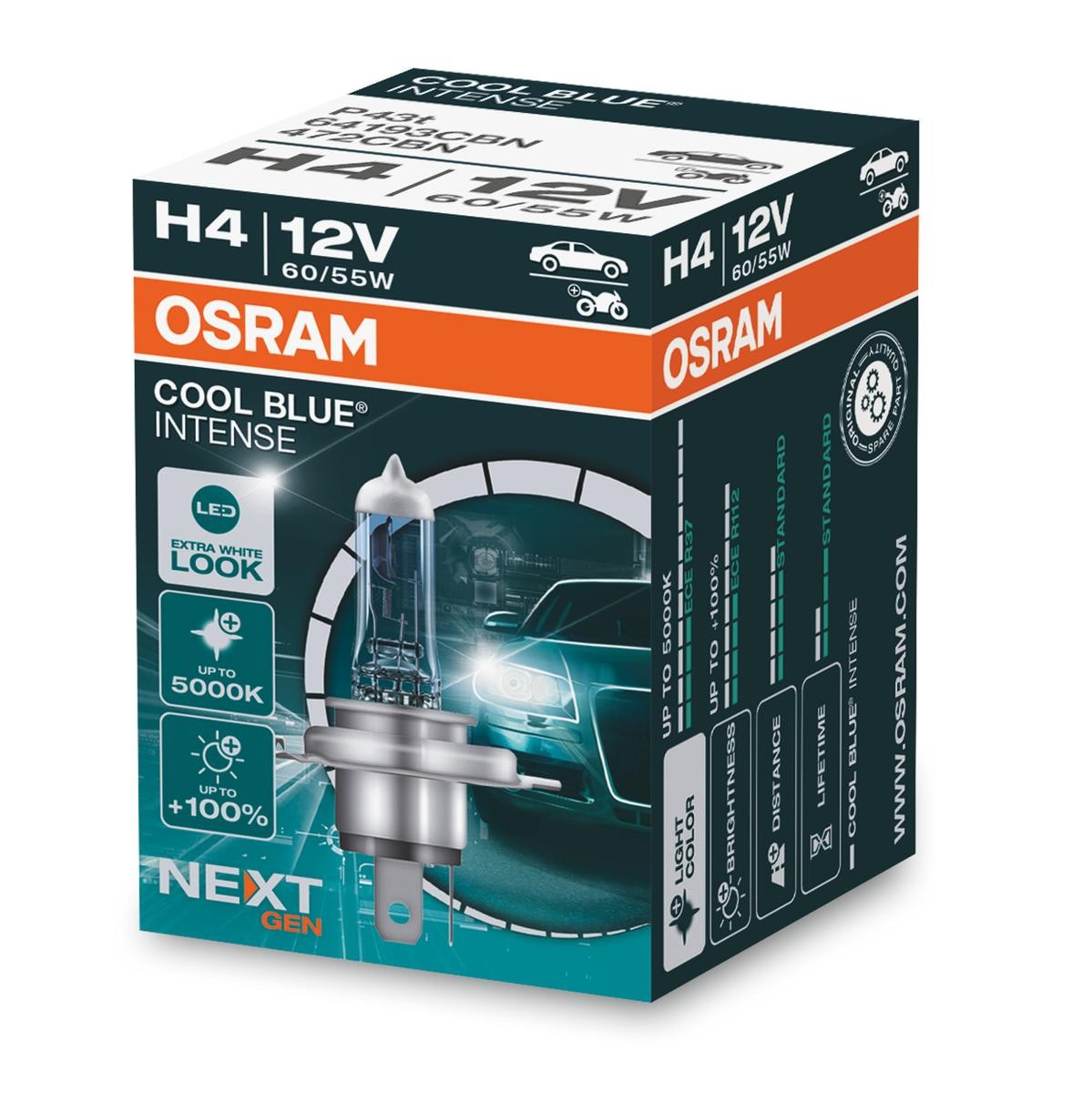 OSRAM Glühlampe, Fernscheinwerfer VW,MERCEDES-BENZ,AUDI 64193CBN von Osram