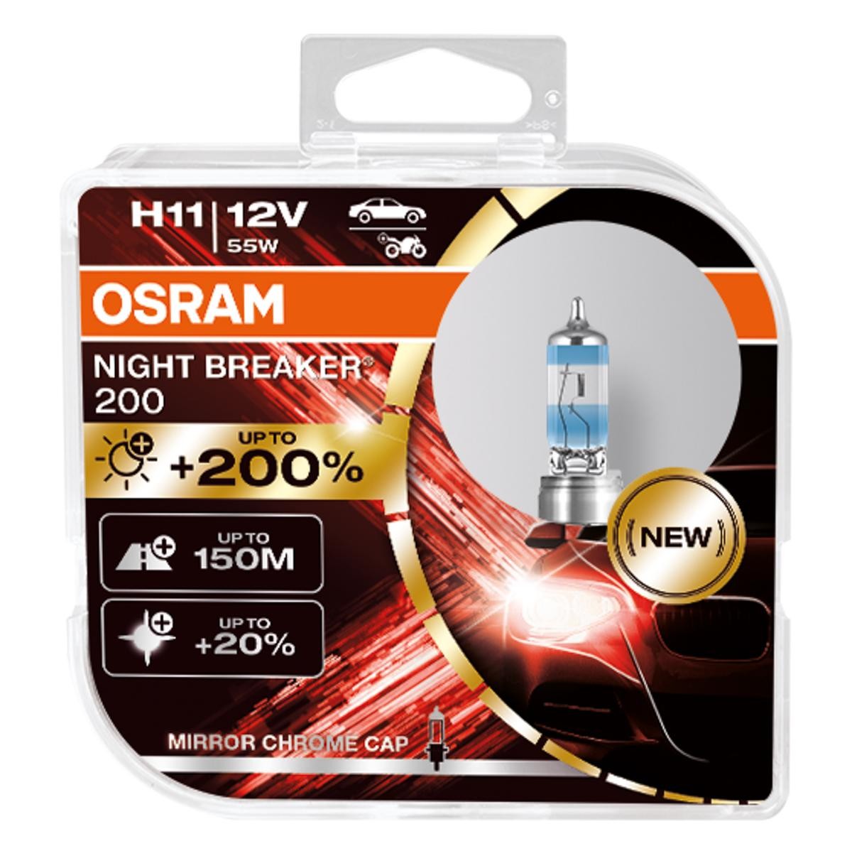 OSRAM Glühlampe, Fernscheinwerfer VW,AUDI,MERCEDES-BENZ 64211NB200-HCB von Osram