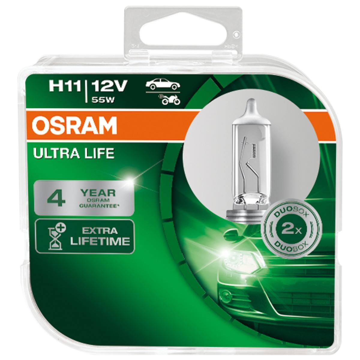 OSRAM Glühlampe, Fernscheinwerfer VW,MERCEDES-BENZ,AUDI 64211ULT-HCB von Osram