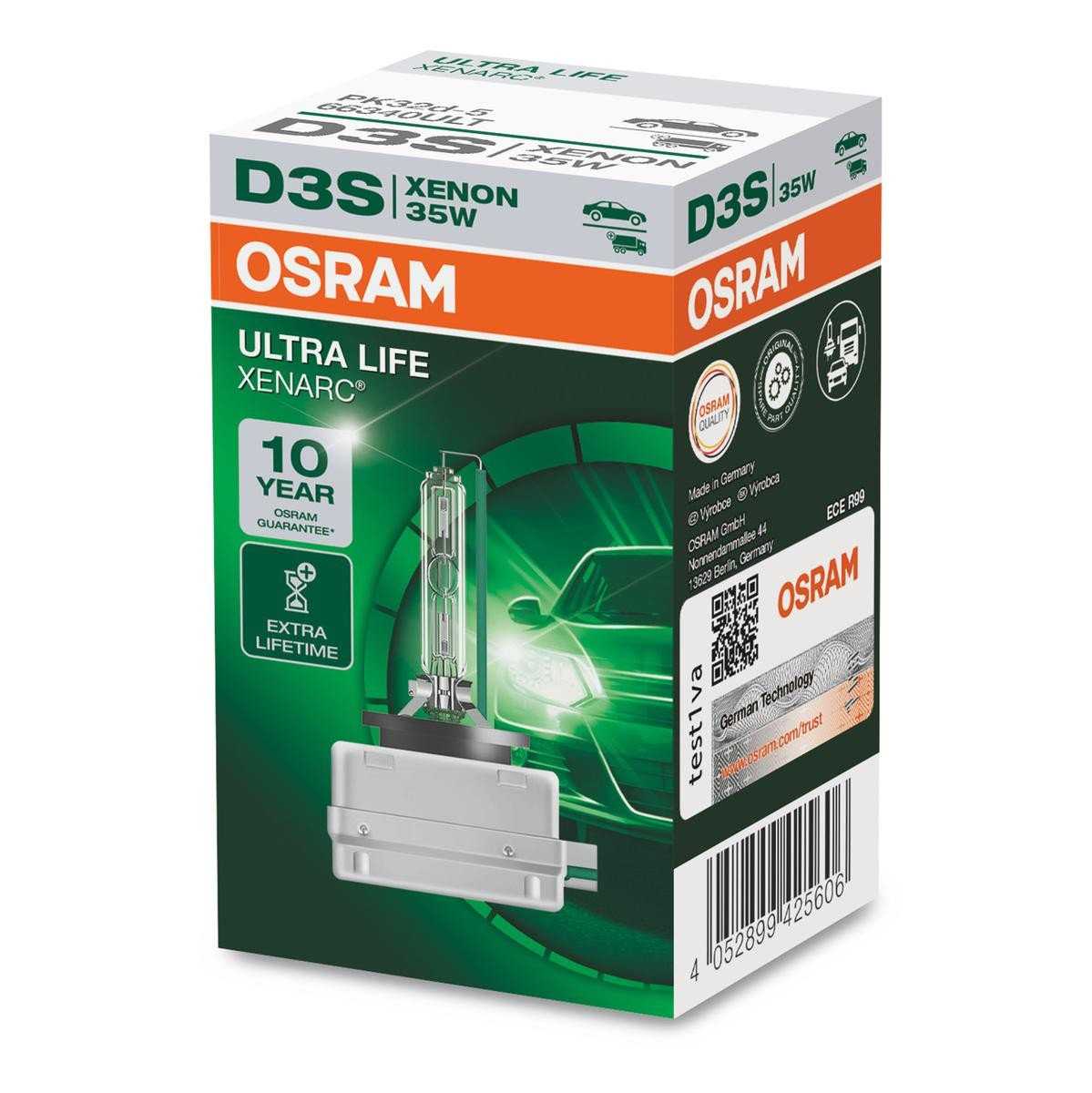 OSRAM Glühlampe, Fernscheinwerfer VW,AUDI,MERCEDES-BENZ 66340ULT N10721806 von Osram