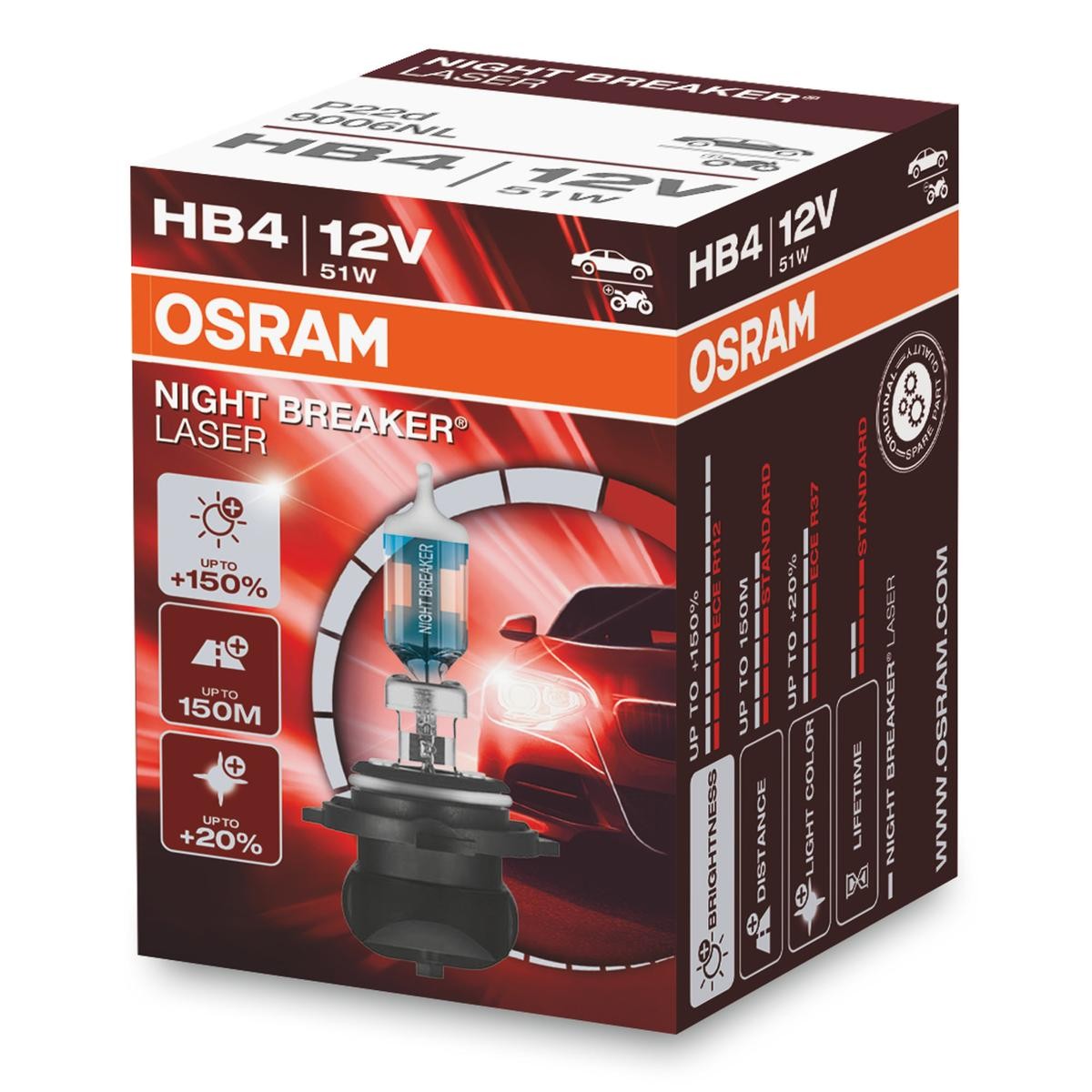 OSRAM Glühlampe, Fernscheinwerfer VW,MERCEDES-BENZ,OPEL 9006NL von Osram