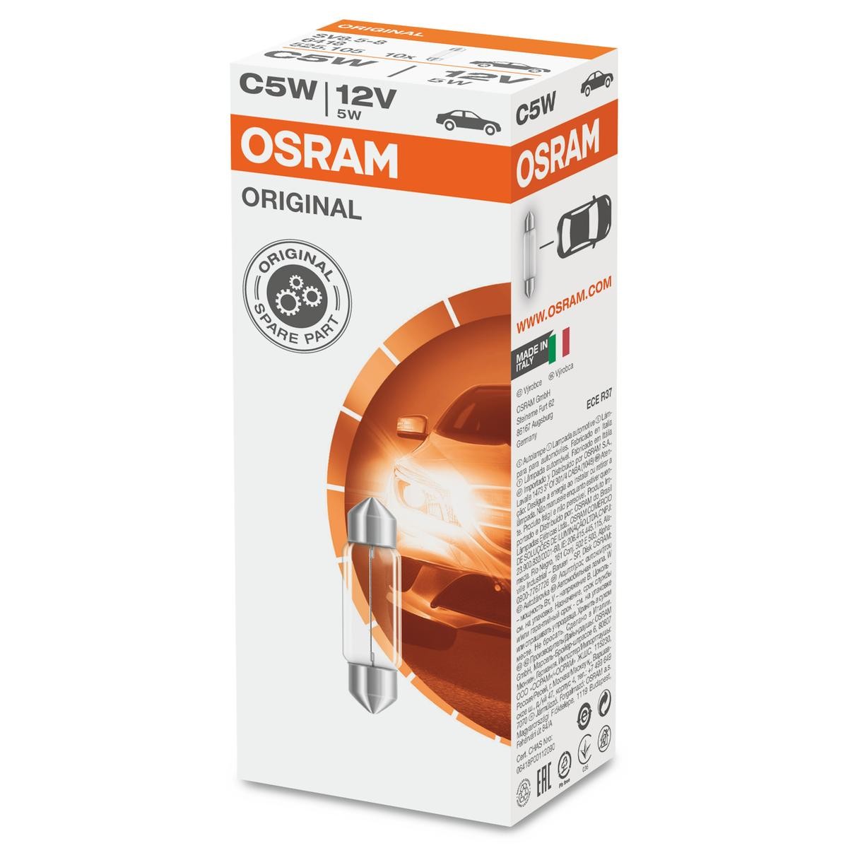 OSRAM Glühlampe, Kennzeichenleuchte VW,MERCEDES-BENZ,AUDI 6418 von Osram