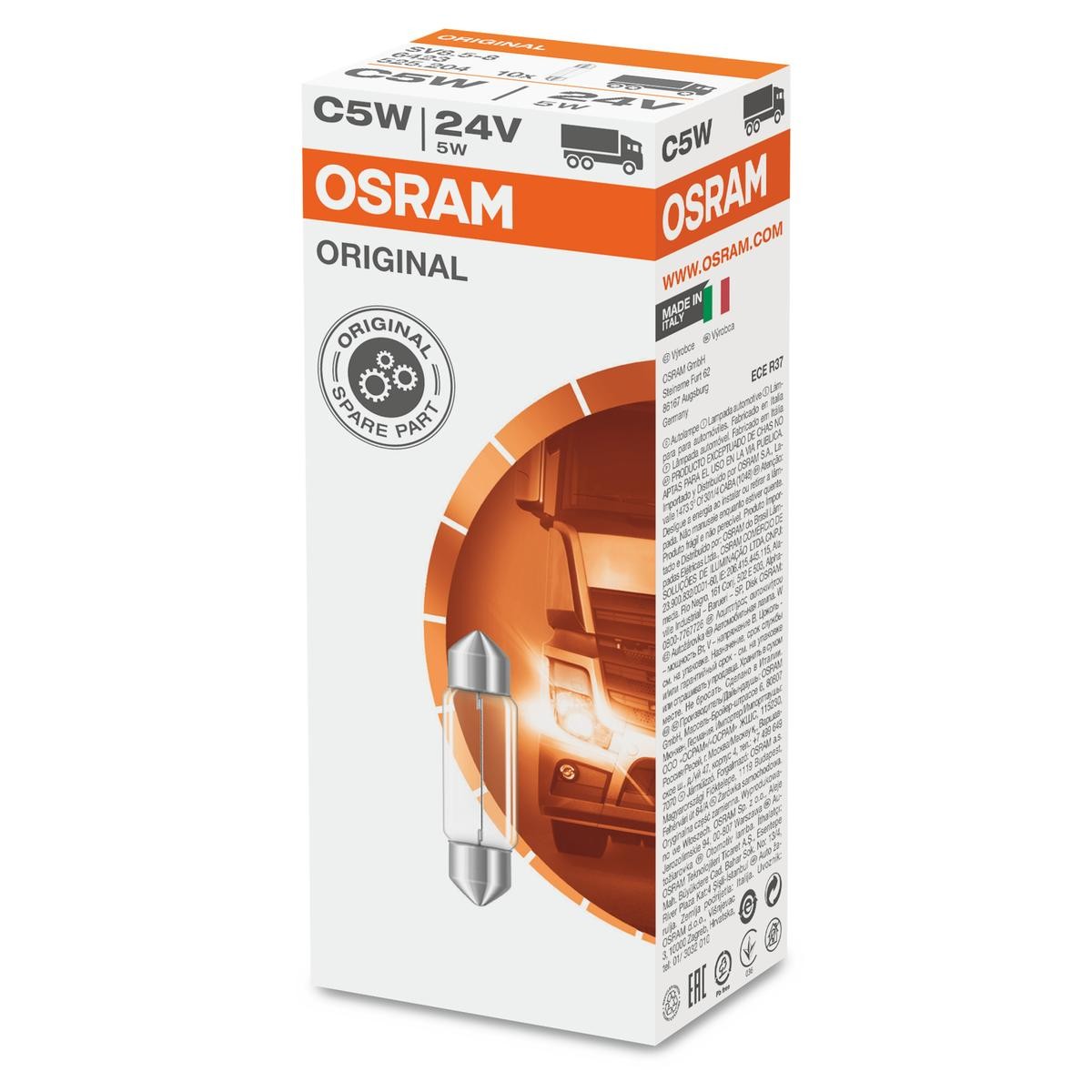 OSRAM Glühlampe, Kennzeichenleuchte MERCEDES-BENZ,VOLVO,IVECO 6423 von Osram