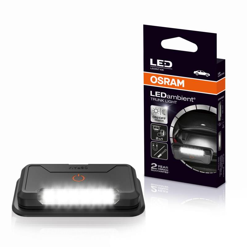 OSRAM LEDambient Trunk Light, mit automatische Lichtfunktion, wiederaufladbare und universelle LED-Kofferraumleuchte, Bianco von Osram