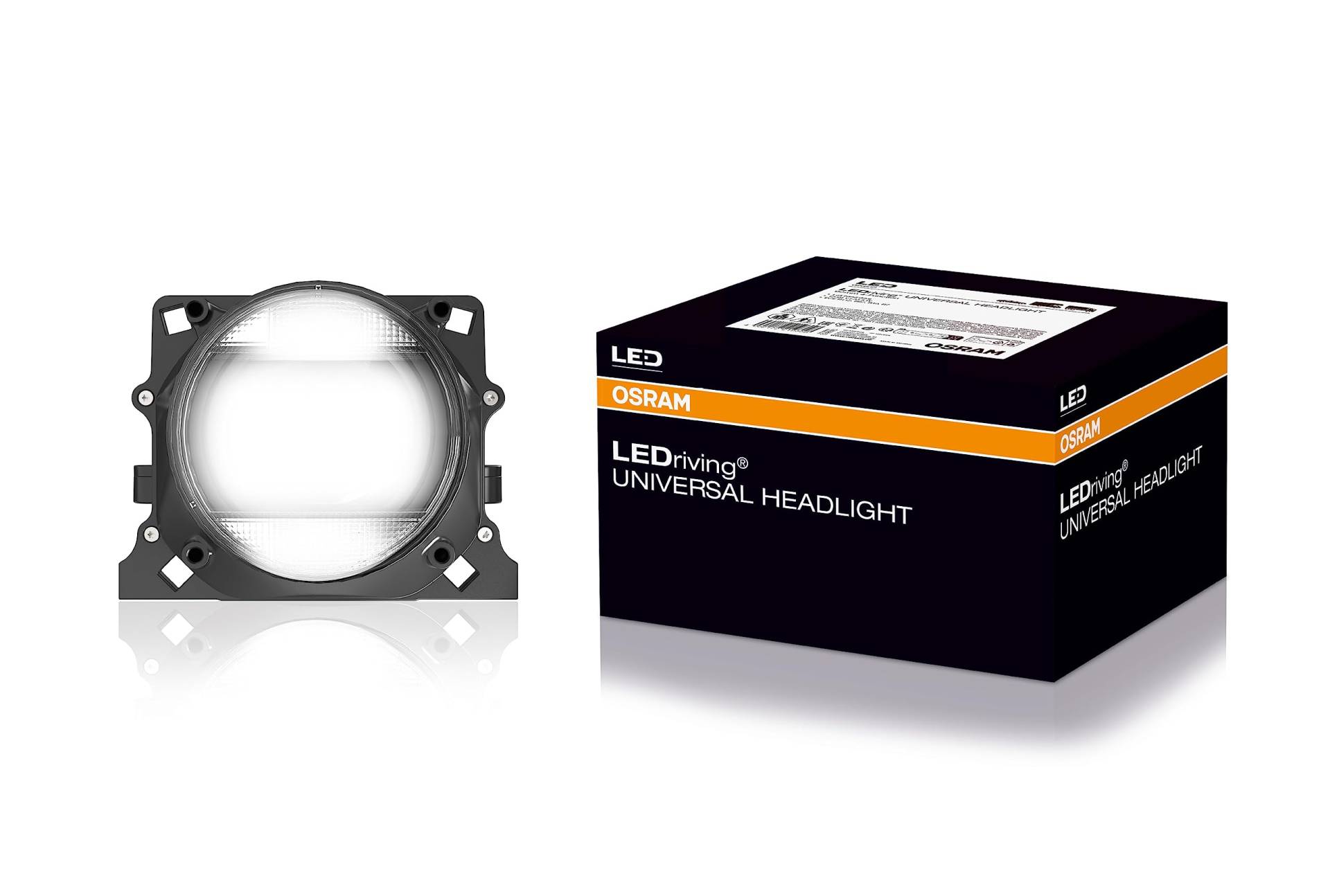 OSRAM LEDriving Universal Headlight 101, LEDUHL101, LED-Fern- und Abblendlichtprojektor mit optionaler Positionslicht- und Tagfahrlichtfunktion für Linkslenkung von Osram