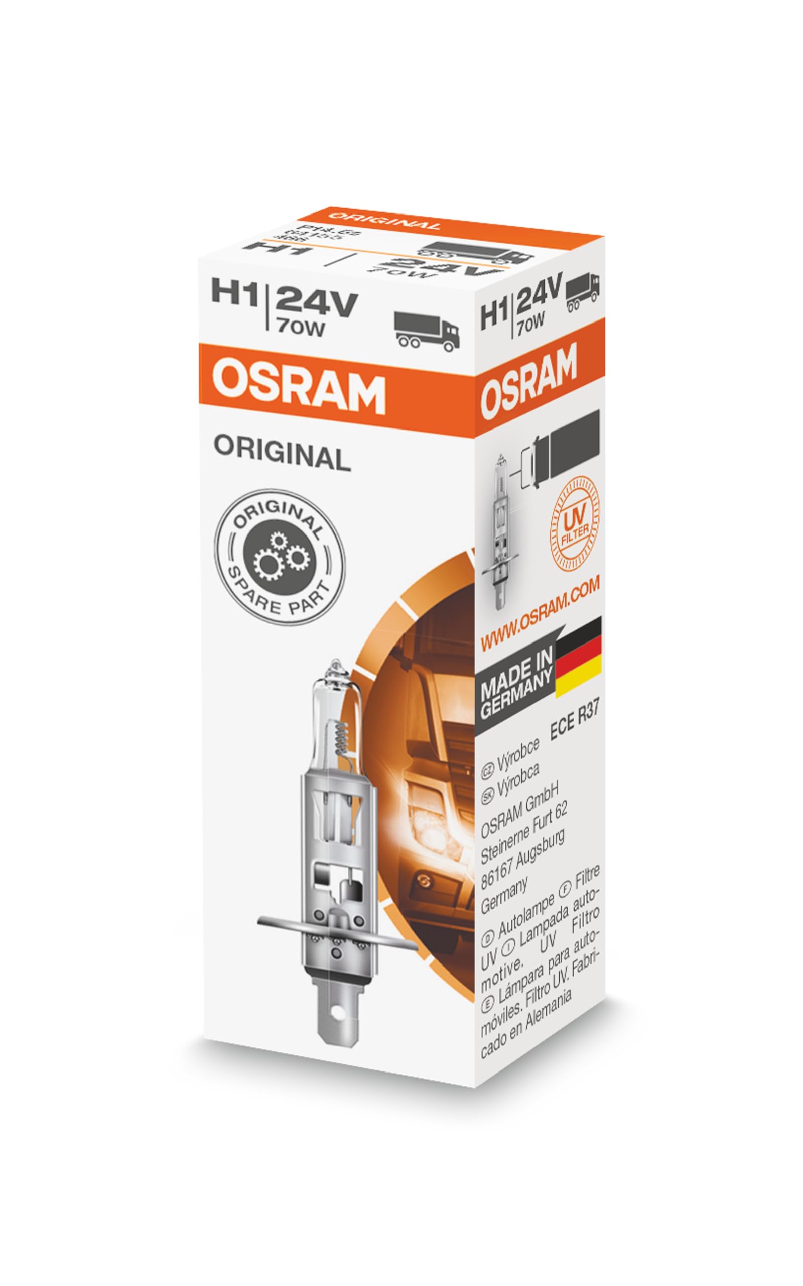 Osram ORIGINAL H1, 64155, 24V, 1er Faltschachtel von Osram