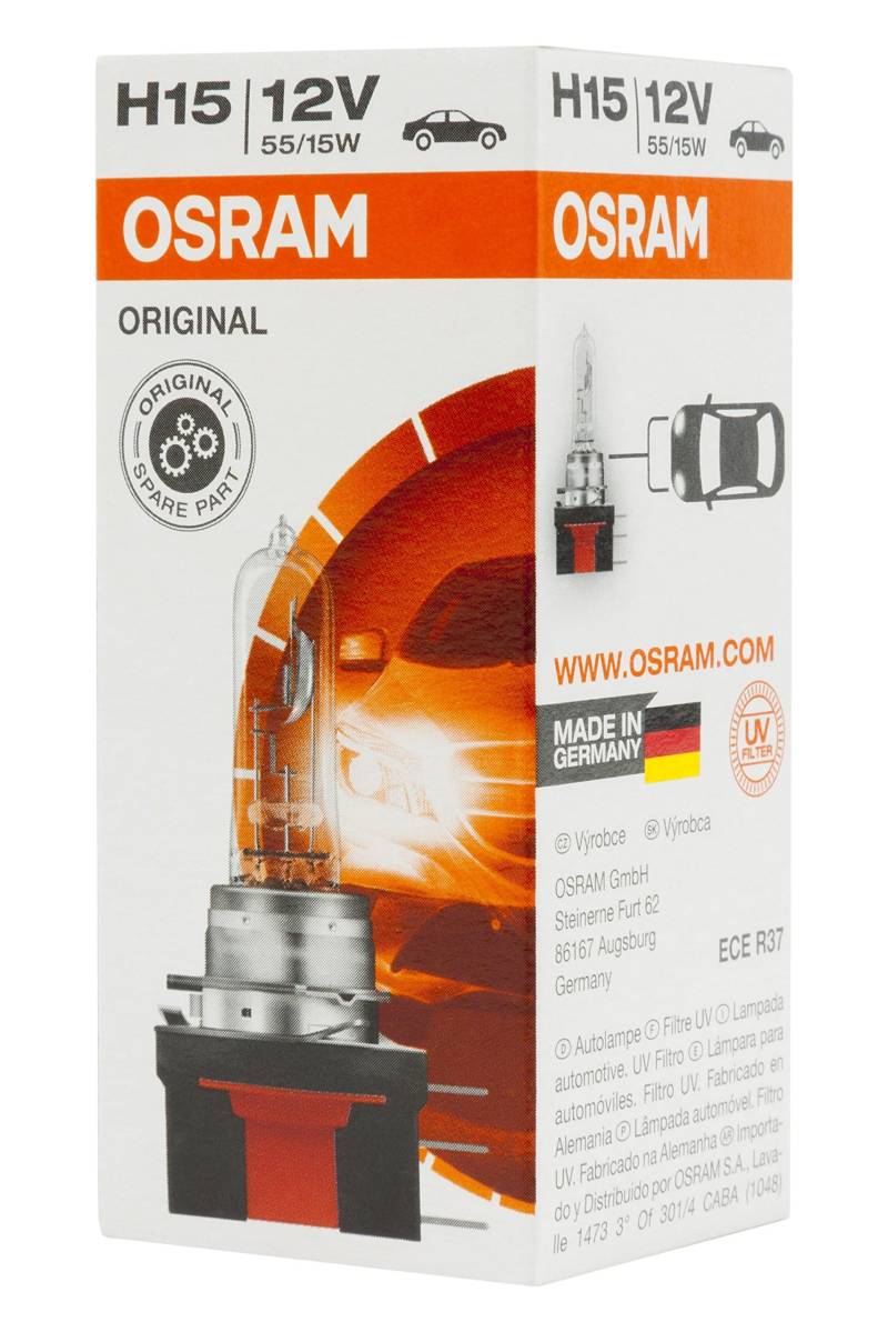 Osram ORIGINAL H15, 64176, 12V, 1er Faltschachtel, Weiß (Weiß) von Osram