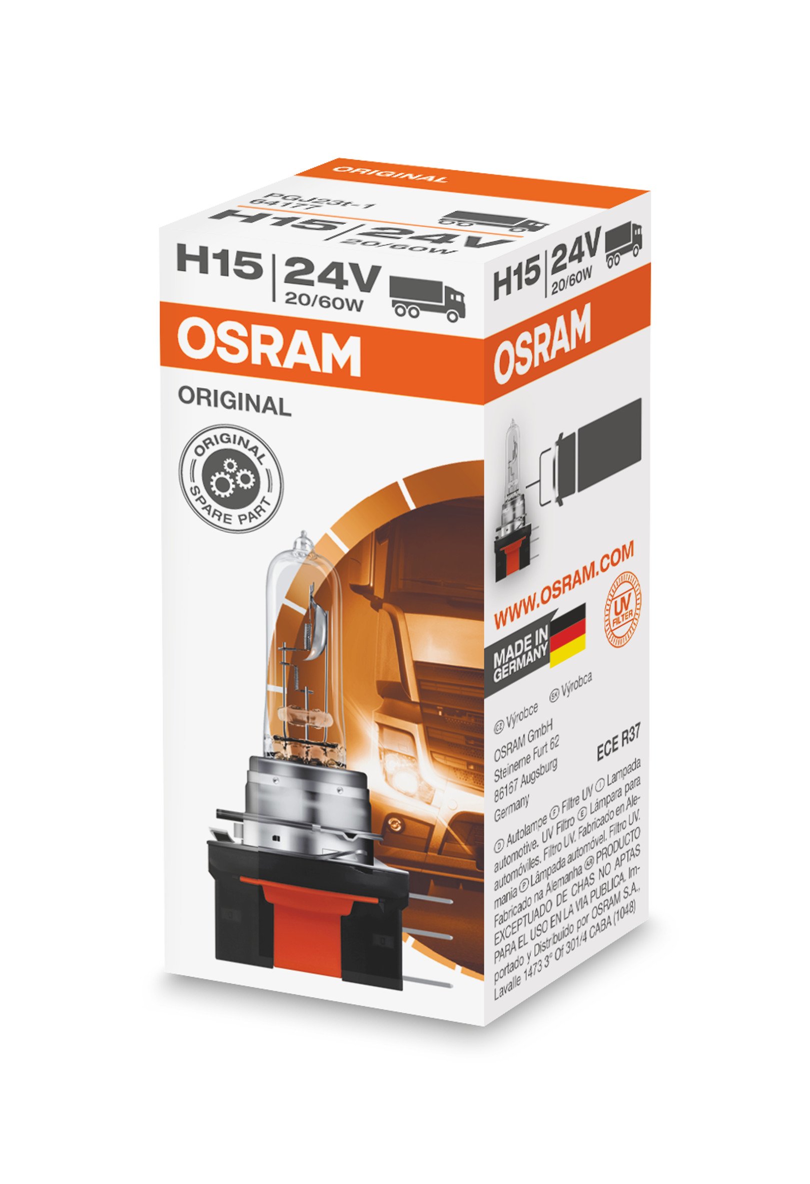 Osram ORIGINAL H15, 64177, 24V, 1er Faltschachtel von Osram