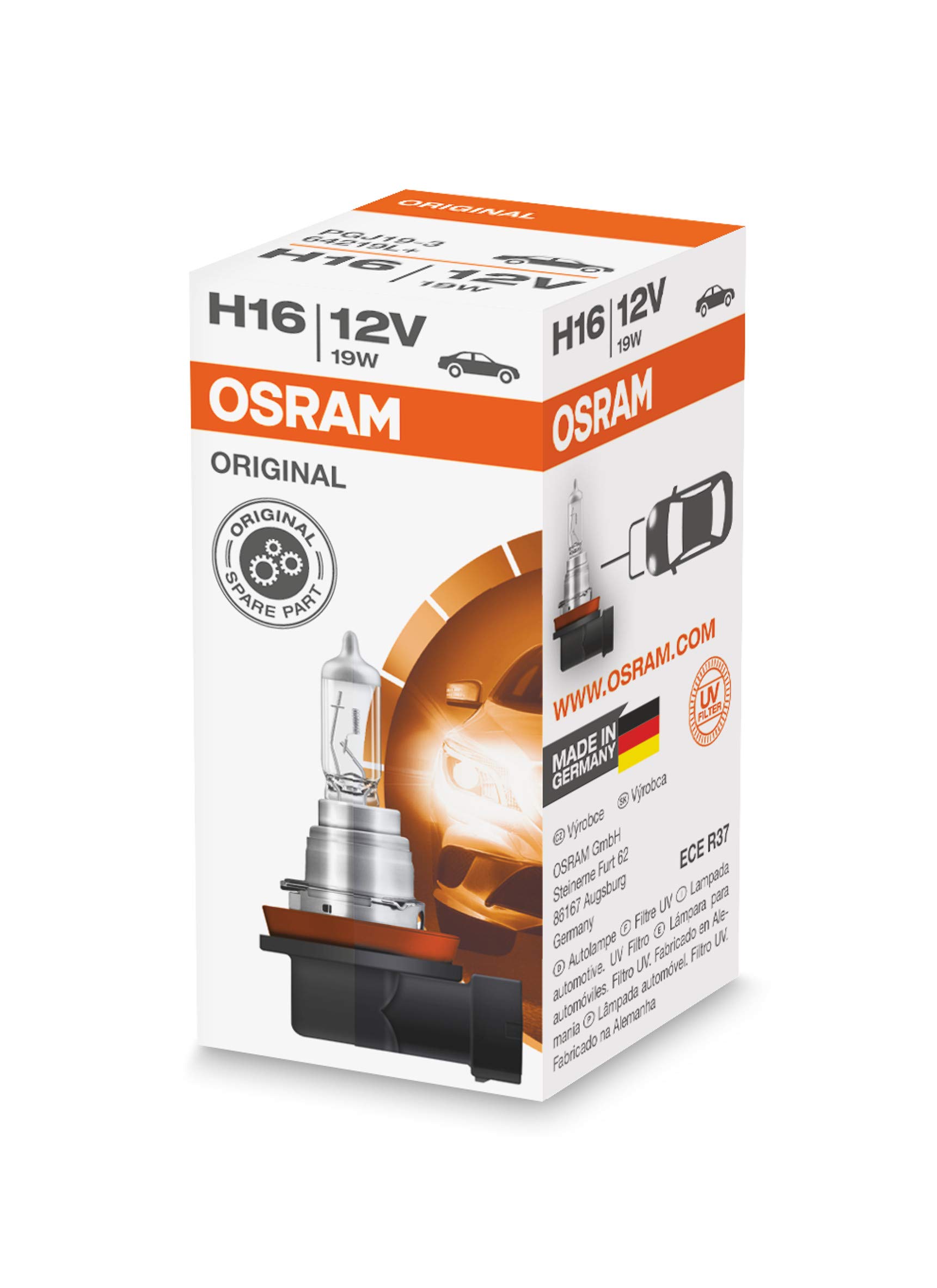 Osram ORIGINAL H16L+, 64219L+, 12V, 1er Faltschachtel von Osram