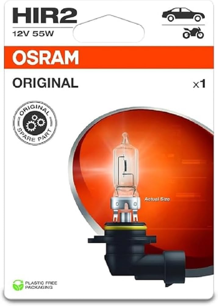 Osram ORIGINAL LINE, HIR2, halogen headlight bulb for vehicles, Single Blister (1 lamp) von Osram