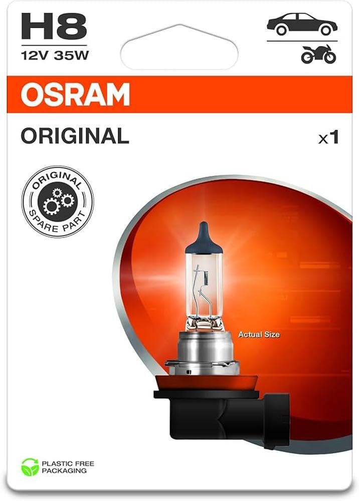 OSRAM ORIGINAL LINE 12V, H8, Halogen-Scheinwerferlampe, Einzelblister von Osram